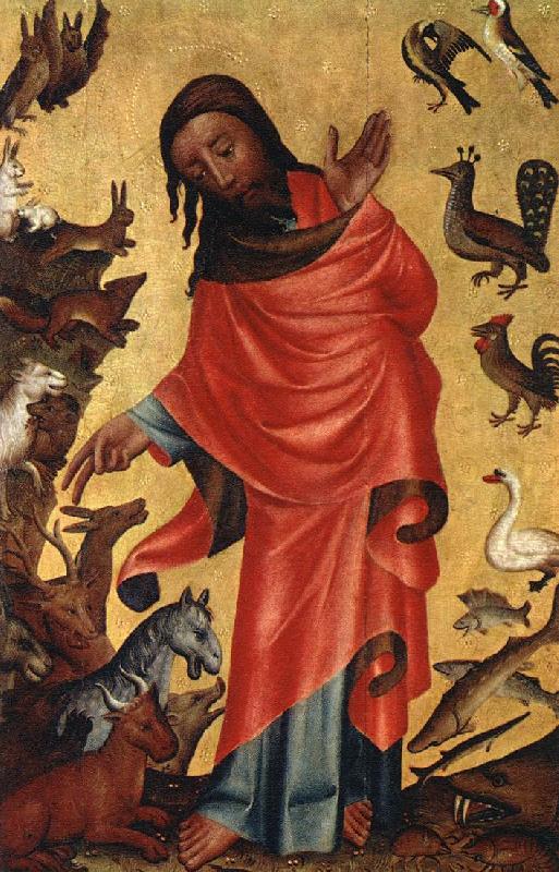 MASTER Bertram Creation of the Animals, panel from Grabow Altarpiece st china oil painting image